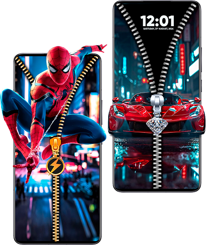 Zipper Lock Screen – Customize Wallpaper preview
